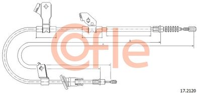 Cable Pull, parking brake COFLE 92.17.2120