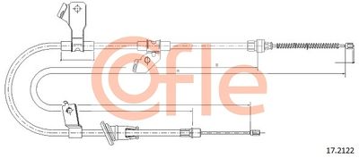 Cable Pull, parking brake COFLE 92.17.2122