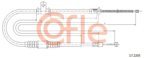 COFLE 92.17.2205 Cable Pull, parking brake