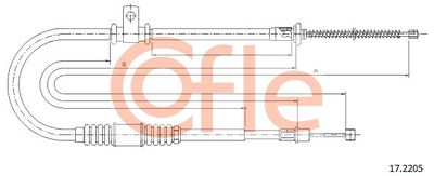 Cable Pull, parking brake COFLE 92.17.2205