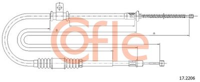 Cable Pull, parking brake COFLE 92.17.2206