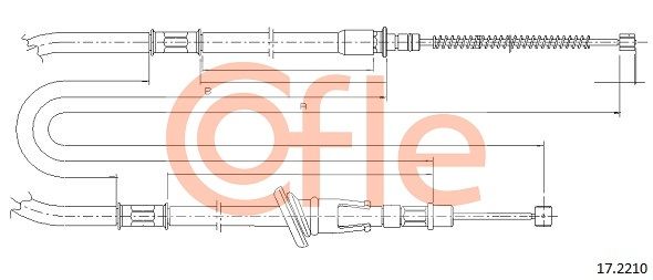 COFLE 92.17.2210 Cable Pull, parking brake