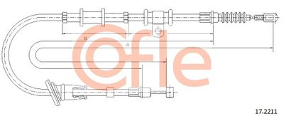 Cable Pull, parking brake COFLE 92.17.2211