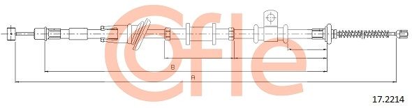 COFLE 92.17.2214 Cable Pull, parking brake