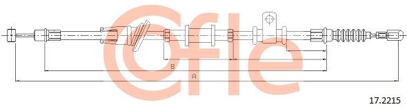 COFLE 92.17.2215 Cable Pull, parking brake