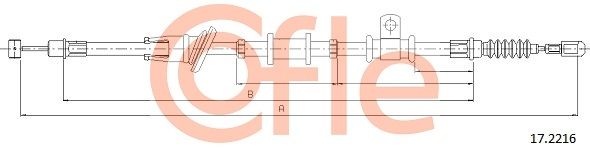 COFLE 92.17.2216 Cable Pull, parking brake