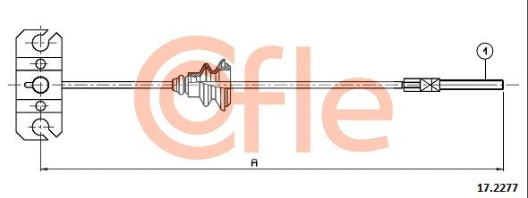 COFLE 92.17.2277 Cable Pull, parking brake
