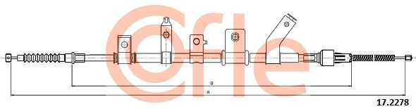 COFLE 92.17.2278 Cable Pull, parking brake