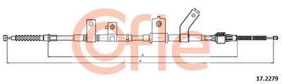 Cable Pull, parking brake COFLE 92.17.2279