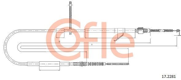 COFLE 92.17.2281 Cable Pull, parking brake
