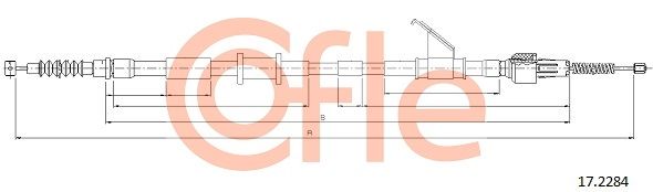 COFLE 92.17.2284 Cable Pull, parking brake