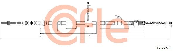 COFLE 92.17.2287 Cable Pull, parking brake