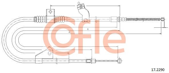 COFLE 92.17.2290 Cable Pull, parking brake