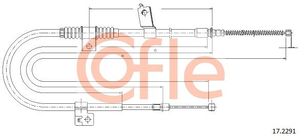 COFLE 92.17.2291 Cable Pull, parking brake