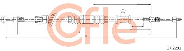 COFLE 92.17.2292 Cable Pull, parking brake