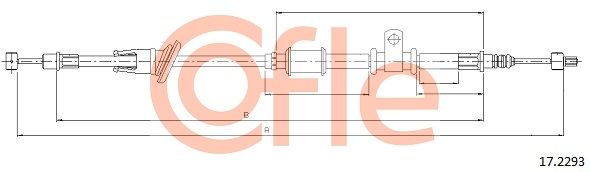 COFLE 92.17.2293 Cable Pull, parking brake