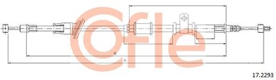Cable Pull, parking brake COFLE 92.17.2293
