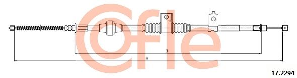 COFLE 92.17.2294 Cable Pull, parking brake
