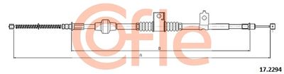 Cable Pull, parking brake COFLE 92.17.2294