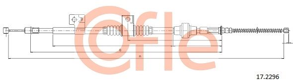 COFLE 92.17.2296 Cable Pull, parking brake