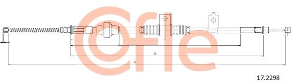COFLE 92.17.2298 Cable Pull, parking brake