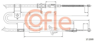 Cable Pull, parking brake COFLE 92.17.2509