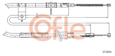 Cable Pull, parking brake COFLE 92.17.2511