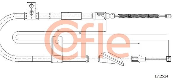COFLE 92.17.2514 Cable Pull, parking brake