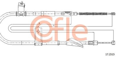 Cable Pull, parking brake COFLE 92.17.2515