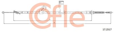 Cable Pull, parking brake COFLE 92.17.2517