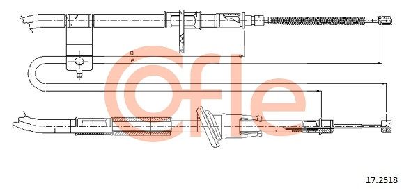 COFLE 92.17.2518 Cable Pull, parking brake