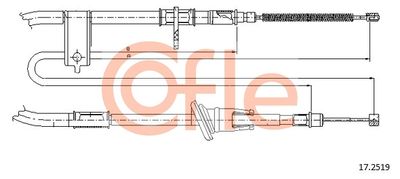 Cable Pull, parking brake COFLE 92.17.2519