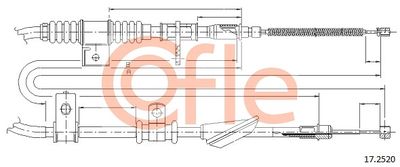 Cable Pull, parking brake COFLE 92.17.2520
