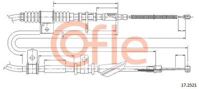 Cable Pull, parking brake COFLE 92.17.2521