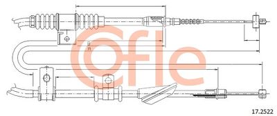 Cable Pull, parking brake COFLE 92.17.2522