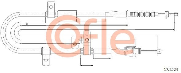 COFLE 92.17.2524 Cable Pull, parking brake