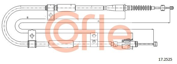 COFLE 92.17.2525 Cable Pull, parking brake