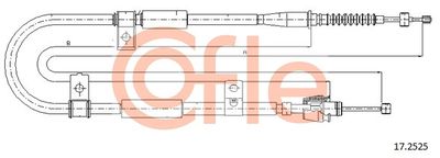 Cable Pull, parking brake COFLE 92.17.2525