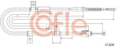 Cable Pull, parking brake COFLE 92.17.2526