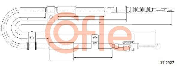 COFLE 92.17.2527 Cable Pull, parking brake