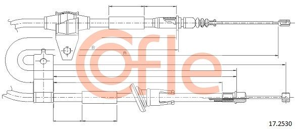 COFLE 92.17.2530 Cable Pull, parking brake