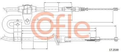 Cable Pull, parking brake COFLE 92.17.2530