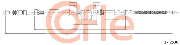 COFLE 92.17.2536 Cable Pull, parking brake