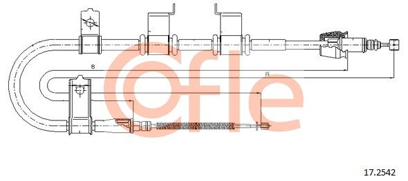 COFLE 92.17.2542 Cable Pull, parking brake