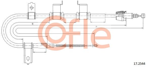 COFLE 92.17.2544 Cable Pull, parking brake