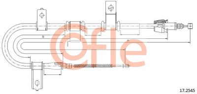 Cable Pull, parking brake COFLE 92.17.2545