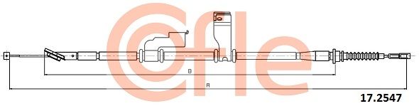COFLE 92.17.2547 Cable Pull, parking brake