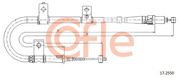 COFLE 92.17.2550 Cable Pull, parking brake