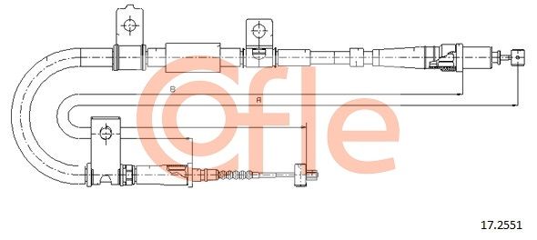 COFLE 92.17.2551 Cable Pull, parking brake