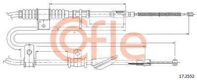 Cable Pull, parking brake COFLE 92.17.2552